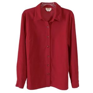 Talbots Vintage Velveteen Button Down Shirt